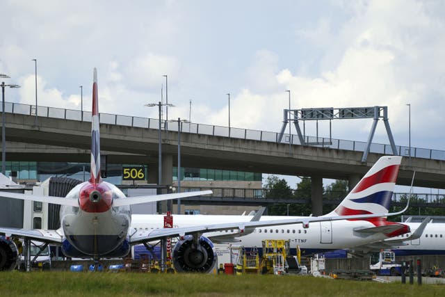 British Airways’ owner IAG was among the worst performers on Tuesday (Steve Parsons/PA)