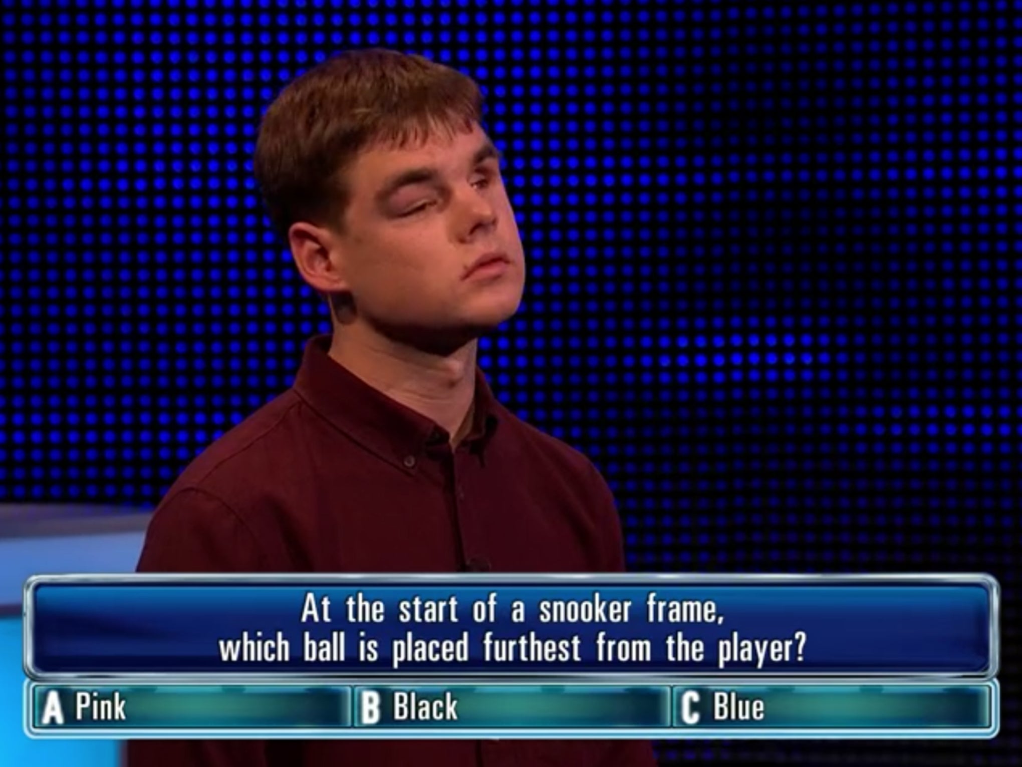 <p>Josh on ‘The Chase'</p>