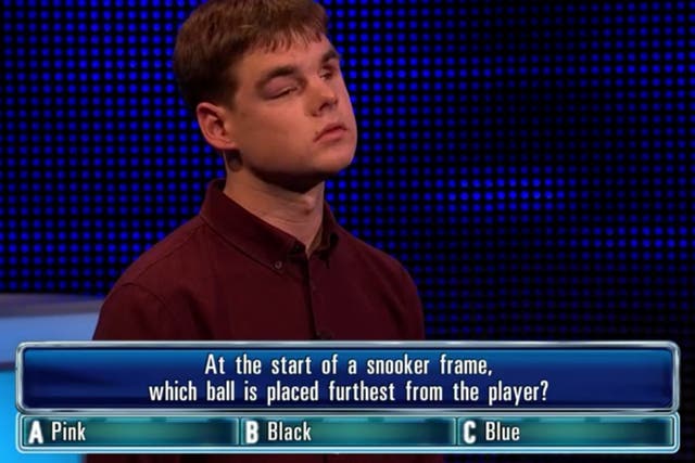 <p>Josh on ‘The Chase'</p>