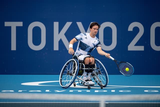 Great Britain’s Gordon Reid remains on track to retain his Paralympic wheelchair singles title (Joel Marklund/OIS/PA)