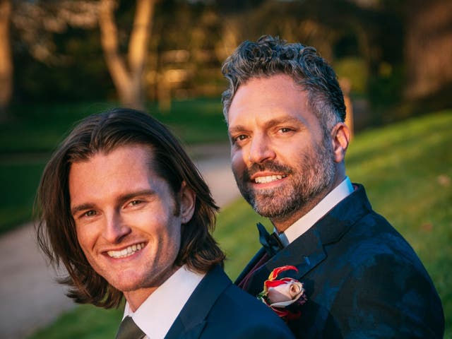 <p>Daniel and Matt on their wedding day in ‘Married at First Sight'</p>