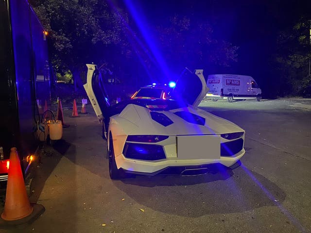 <p>The driver of a £400,000 Lamborghini ended up walking home in tears after the flash supercar was seized by police</p>