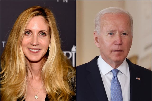 <p>Right-wing commentator Ann Coulter praised President Joe Biden for pulling US troops out of Afghanistan</p>
