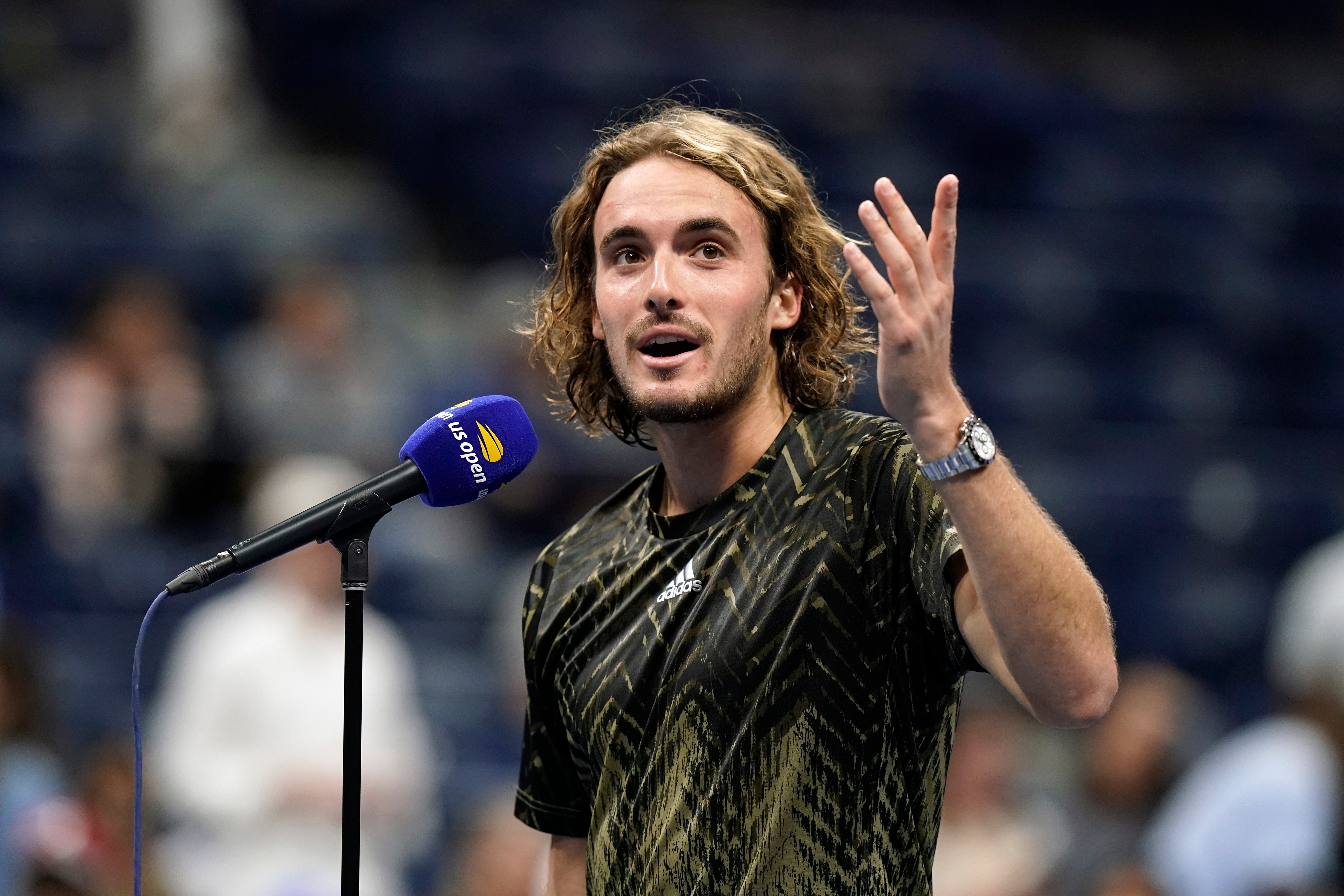 Tsitsipas was jeered by the crowd after his comfort break (Frank Franklin II/AP)