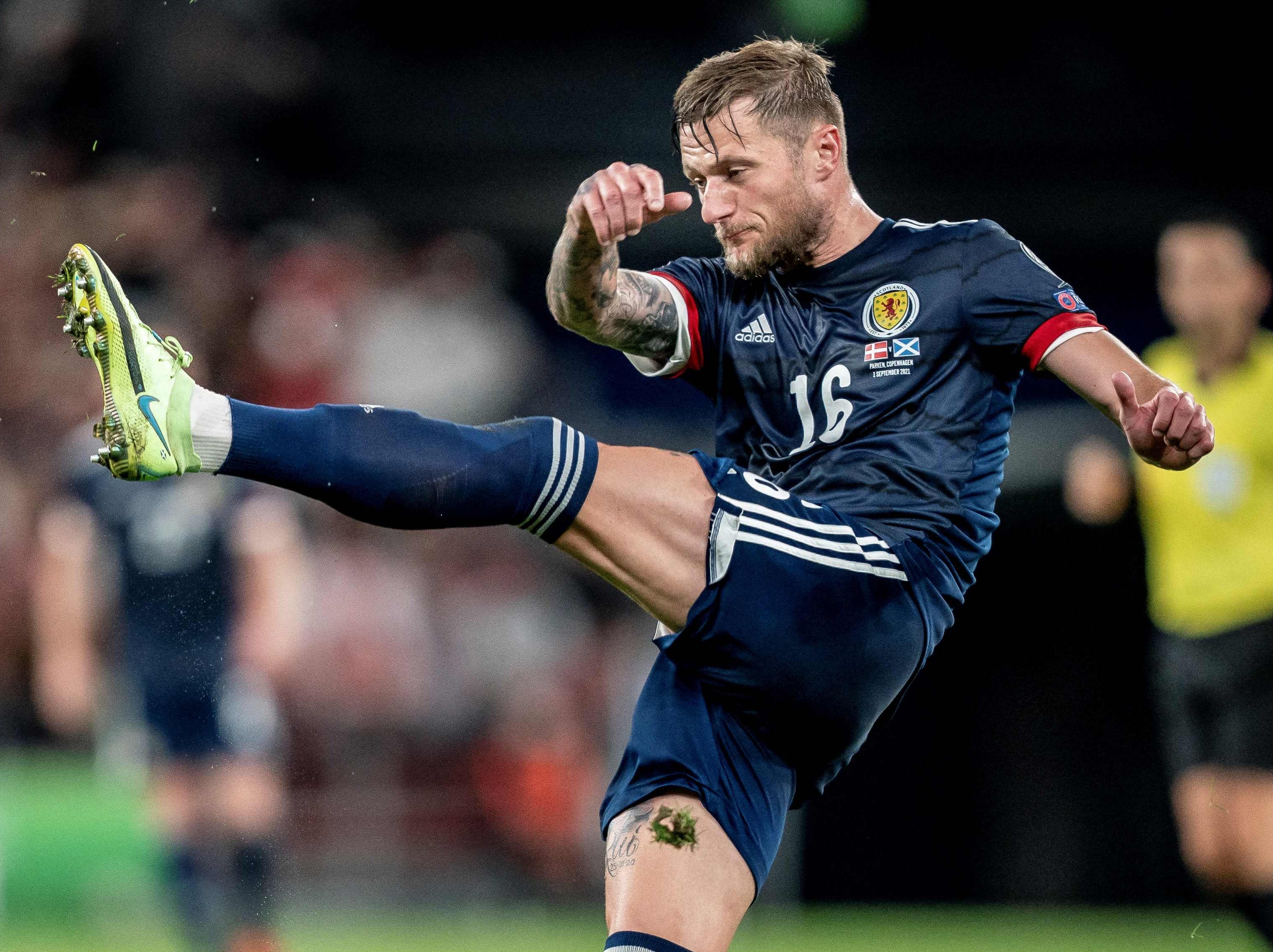 Scotland defender Liam Cooper during the match against Denmark