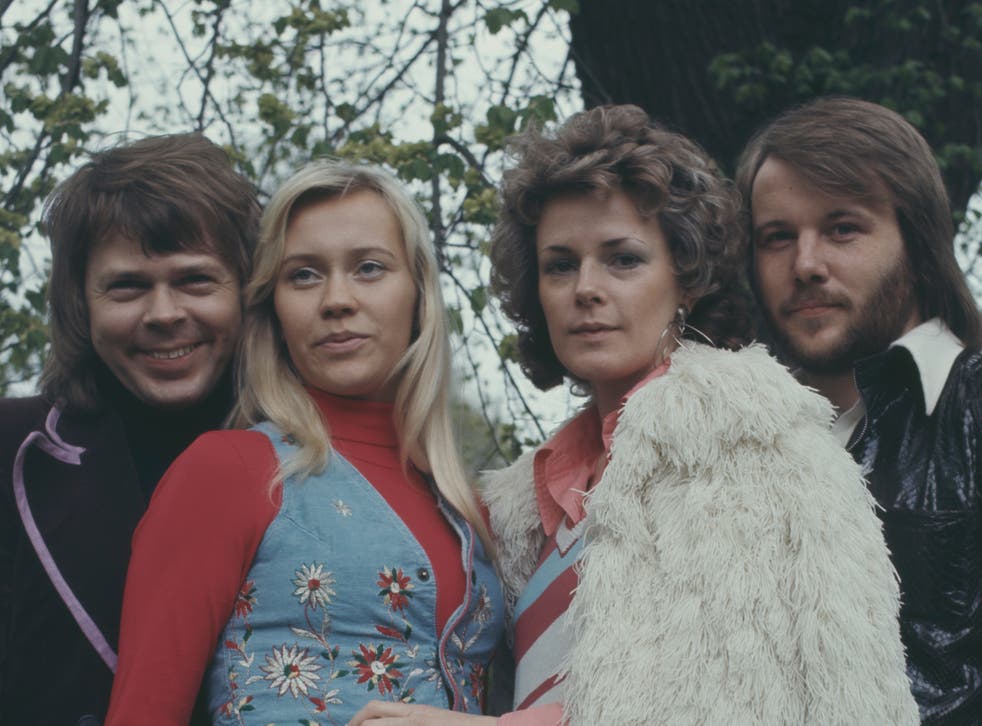 <p>Abba pictured in 1974</p>