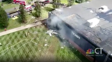 Plane crashes into building in Connecticut