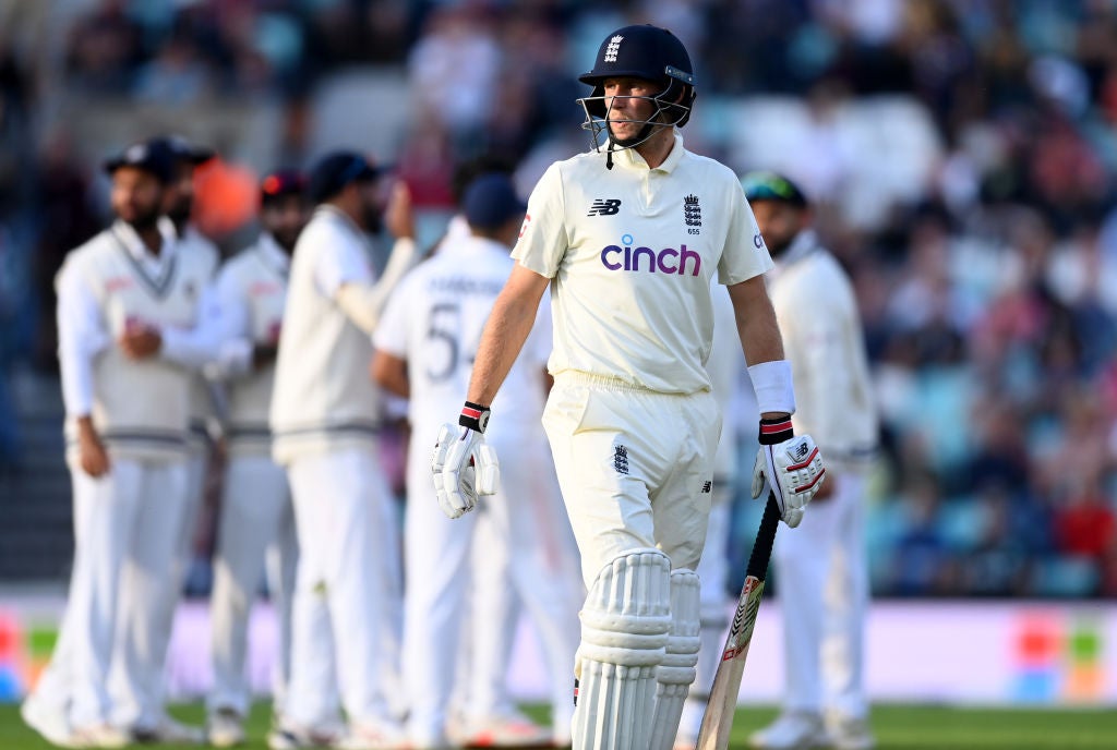 England face tough challenge to catch India after Joe Root’s early exit