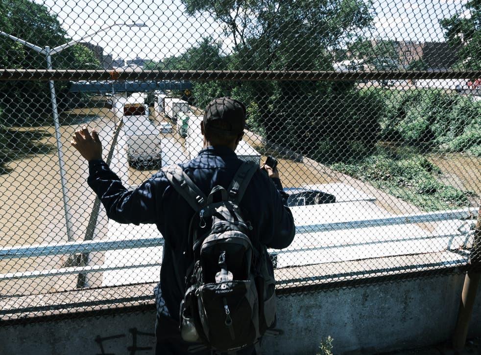 pCars sit abandoned on the flooded Major Deegan Expressway in the Bronx following a night of heavy wind and rain from the remnants of Hurricane Ida on September 02, 2021 in New York City/p