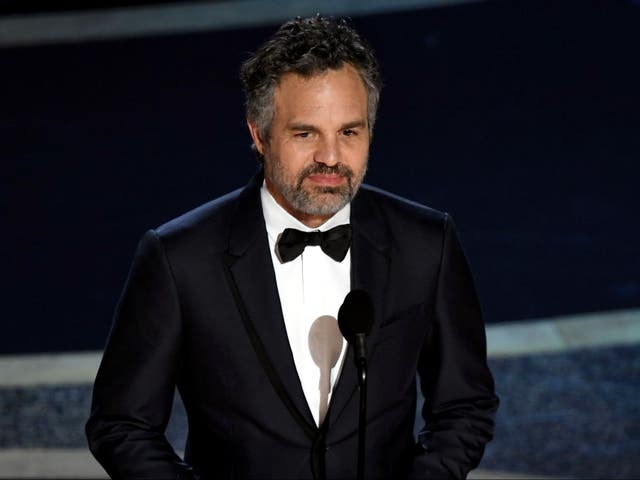 <p>Mark Ruffalo speaks during the 92nd Annual Academy Awards on 9 February 2020 in Hollywood, California</p>