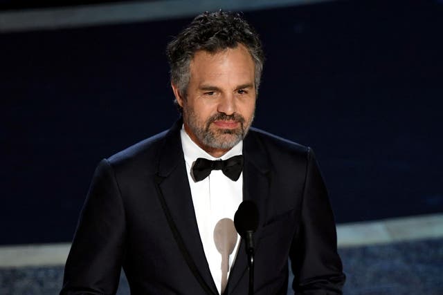 <p>Mark Ruffalo speaks during the 92nd Annual Academy Awards on 9 February 2020 in Hollywood, California</p>