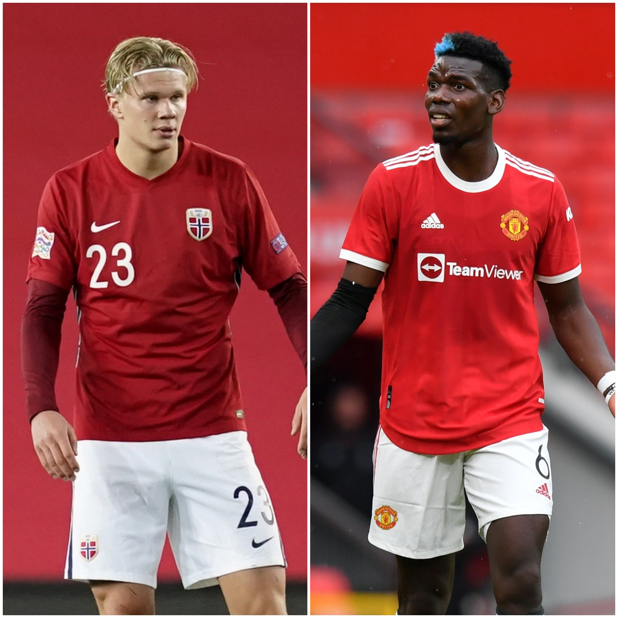 Erling Haaland and Paul Pogba continue to keep the transfer rumour mill buzzing (Fredrikh Hagen/Anthony Devlin/PA)