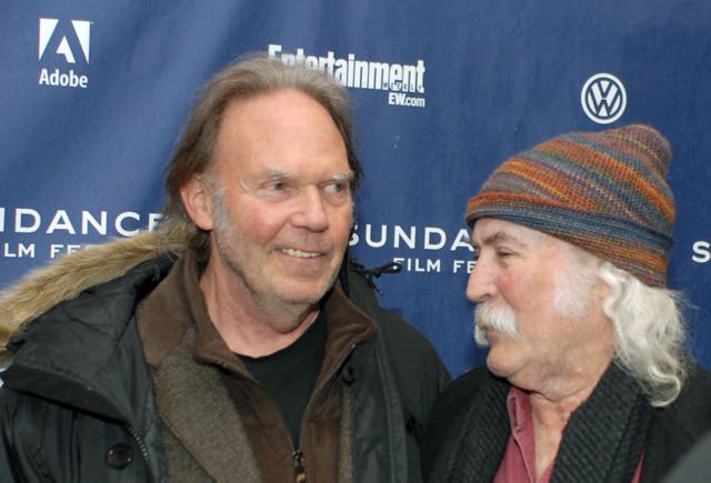 <p>Neil Young and David Crosby in 2008</p>