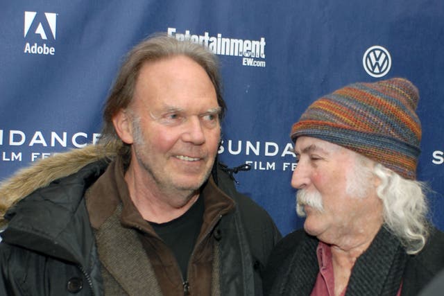 <p>Neil Young and David Crosby in 2008</p>