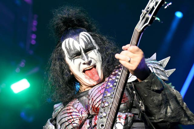 <p>Gene Simmons: ‘I’ve got to do two hours of makeup preparation, then wear 40 pounds of armour and studs, and then seven-inch platform heels’</p>