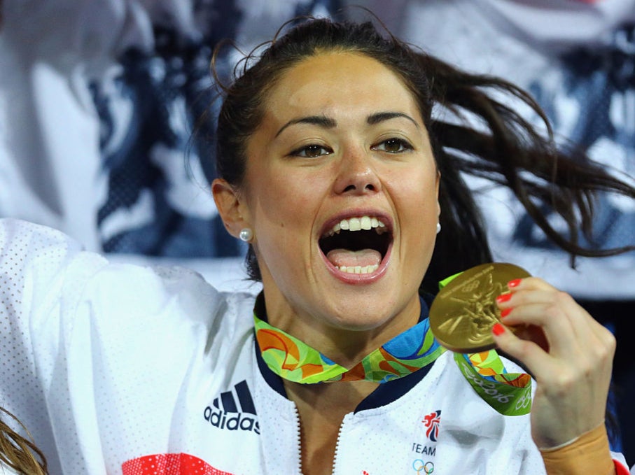 Samantha Quek celebrates winning gold at Rio 2016