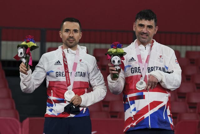 Will Bayley, left, and Paul Karabardak took silver (Handout photo provided by ParalympicsGB/imagecomms/PA)