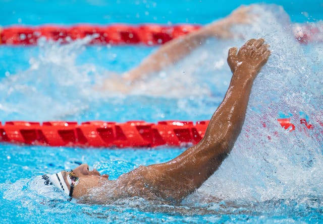 <p>Diego López Díaz compite en la final de natación S3 estilo libre de 200 metros masculino en el Centro Acuático de Tokio el viernes 3 de septiembre de 2021.</p>