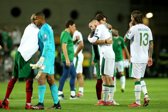 The Republic of Ireland came within a minute of a famous World Cup qualifier victory in Portugal on Wednesday night (Isabel Infantes/PA)