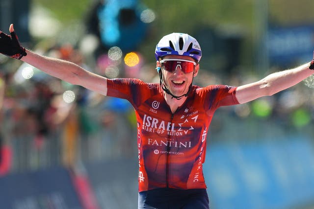 <p>Dan Martin won Stage 17 of the 2021 Giro d’Italia to complete the set of stage wins in each of the three Grand Tours </p>