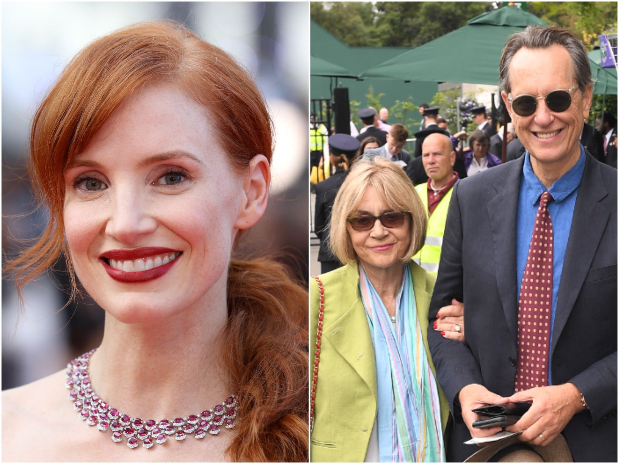 Chastain (left) worked with Washington on eight films