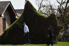 ‘I know you’re hurting’: Biden goes door to door in hard-hit Louisiana to see damage from Hurricane Ida