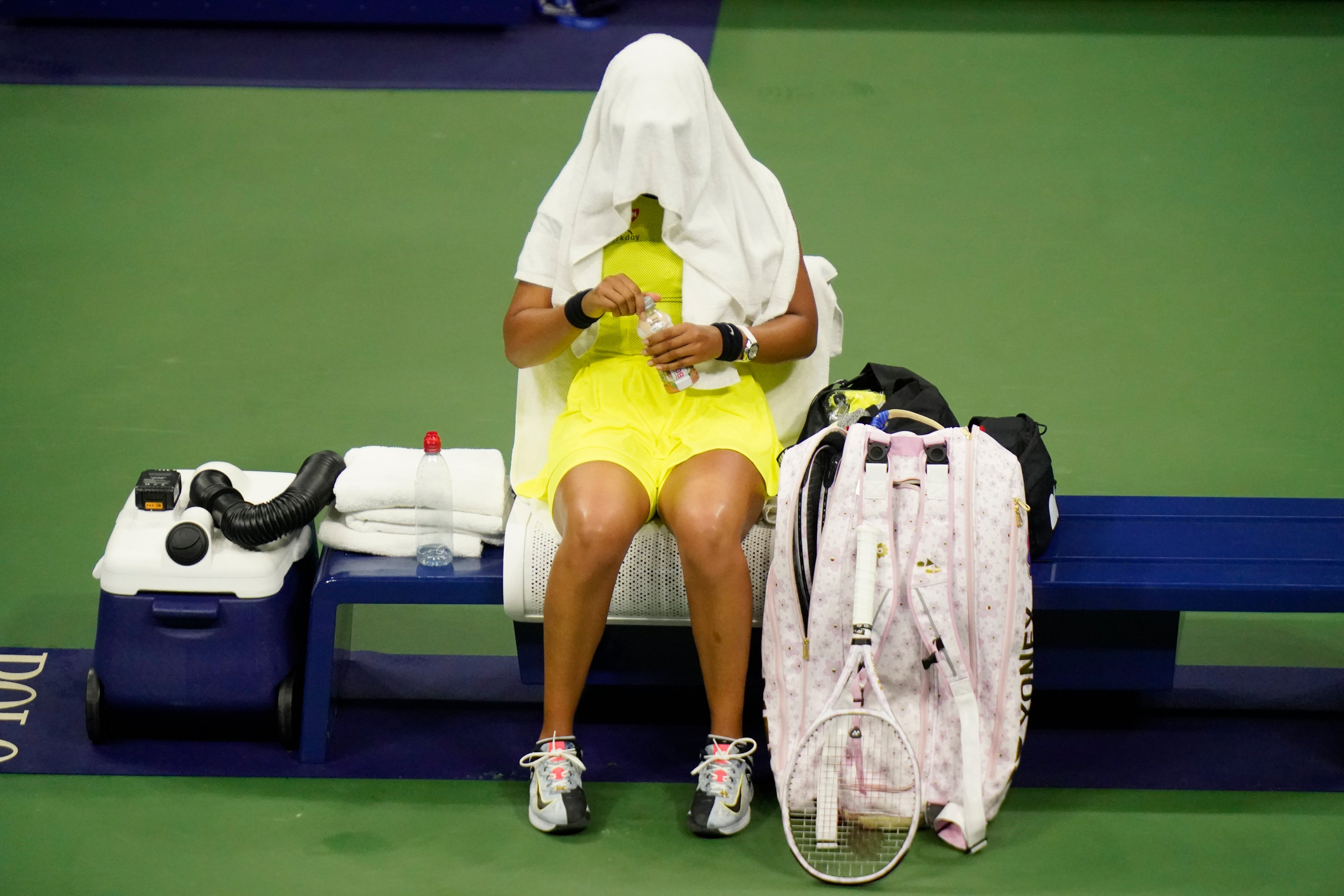 Naomi Osaka served for the match against Fernandez but lost her way (Frank Franklin II/AP)