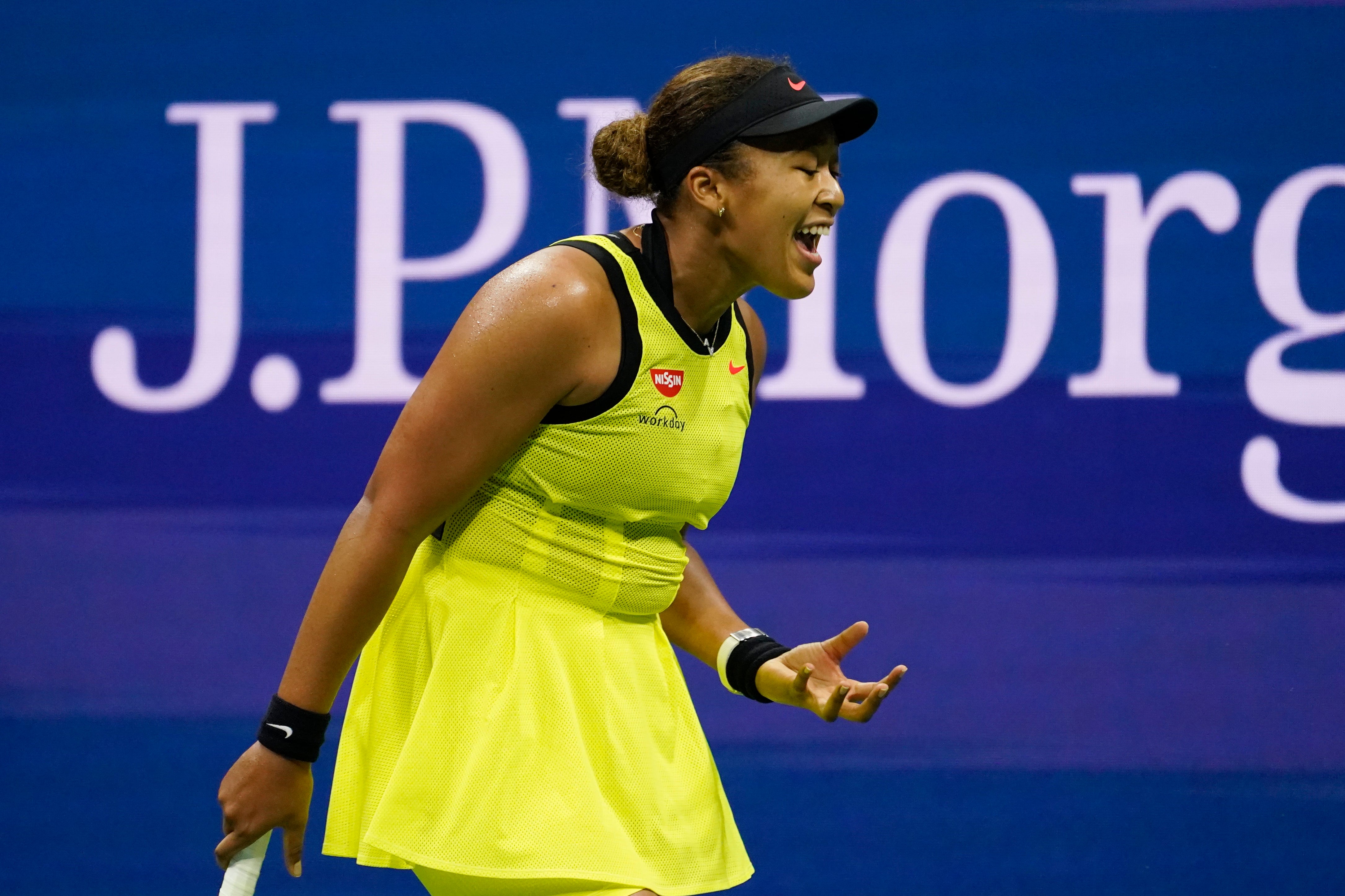 Naomi Osaka is planning on taking another break from tennis (John Minchillo/AP)