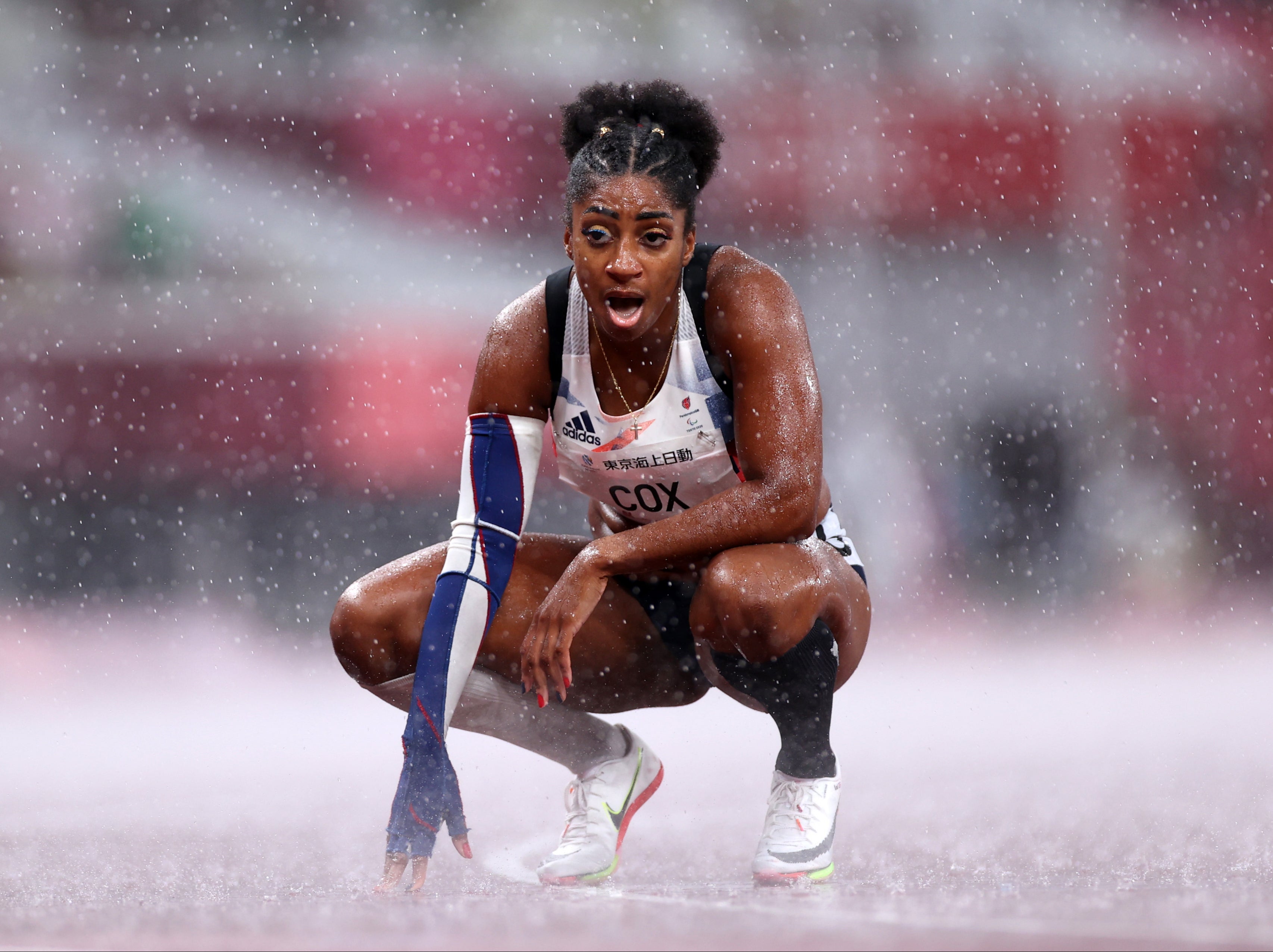GB’s Kadeena Cox came fourth in the T38 400m final