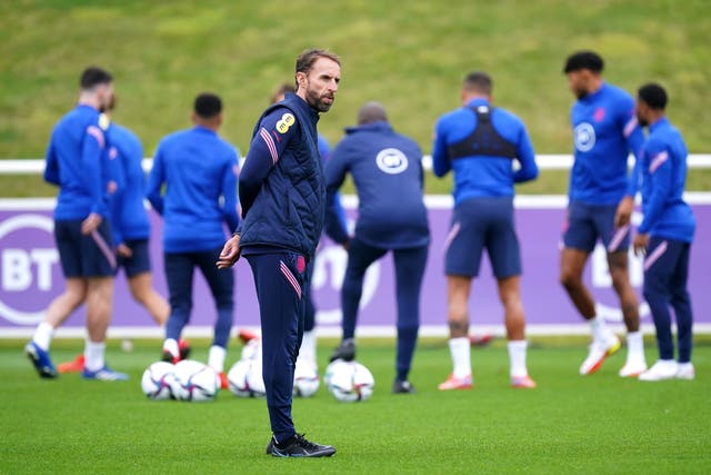 Gareth Southgate is planning to make changes (Mike Egerton/PA)