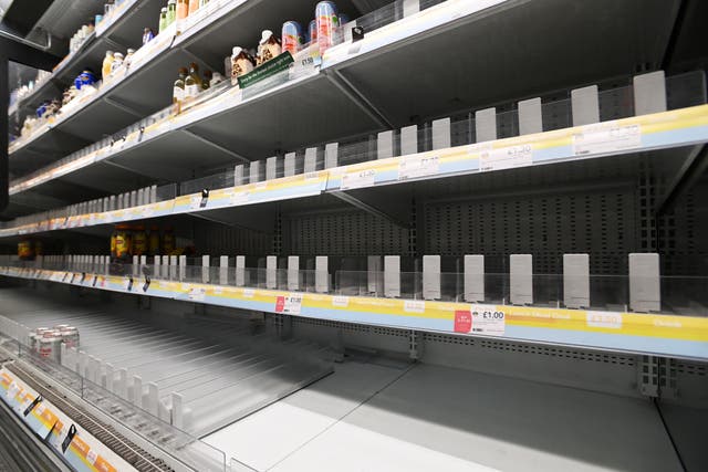 <p>Shortages of workers  in several industries have been a key cause of empty shelves </p>