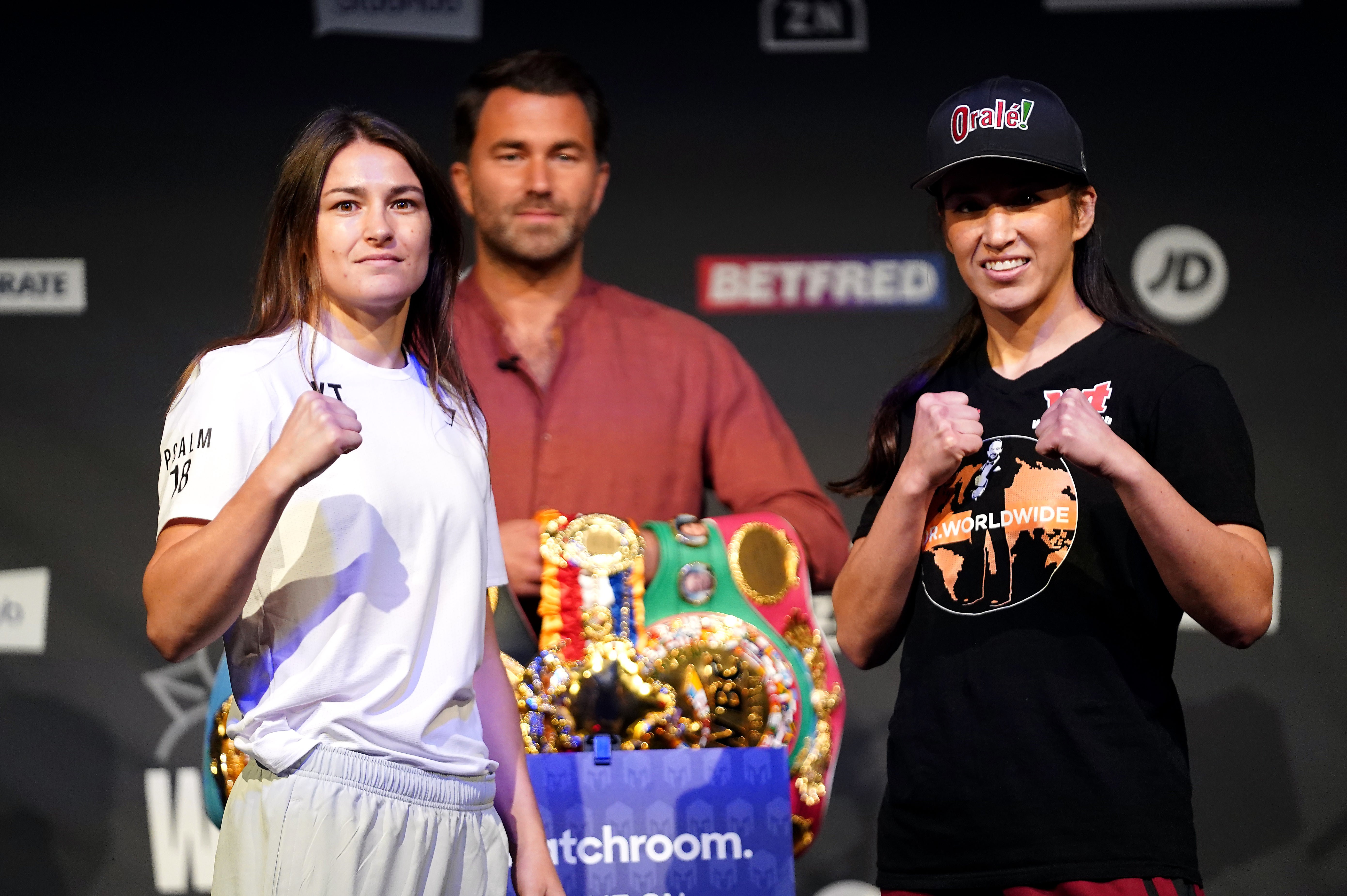 Katie Taylor (left) defended her title against Jennifer Han (Zac Goodwin/PA)