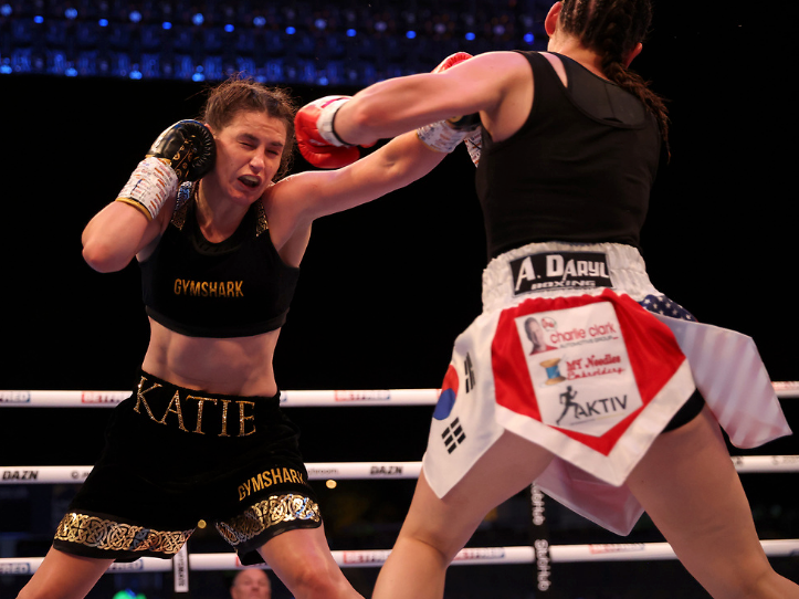 Katie Taylor lands on Jennifer Han