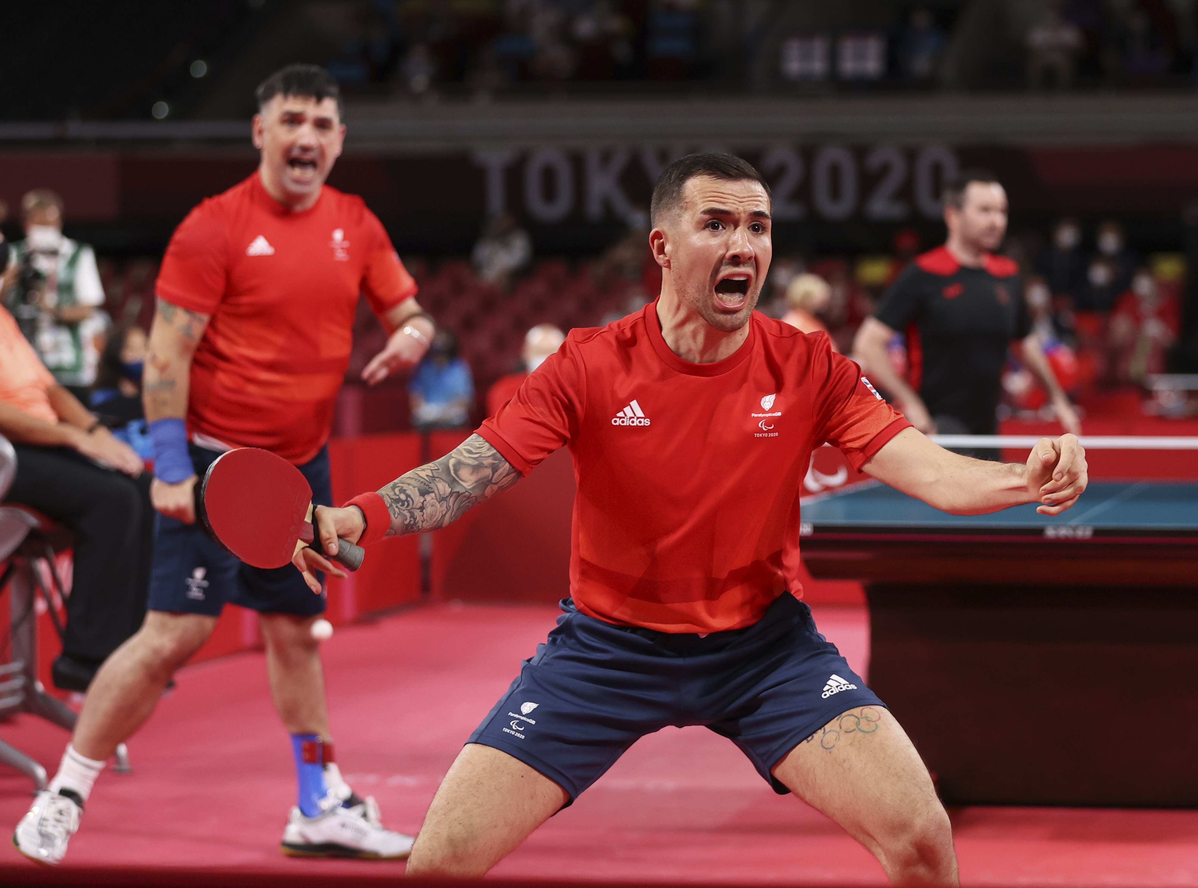 Will Bayley, front, and Paul Karabardak won silver together (ParalympicsGB/imagecomms)