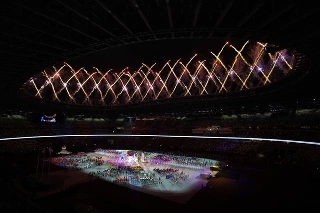 Fireworks mark the close of Tokyo 2020 (Tim Goode/PA)