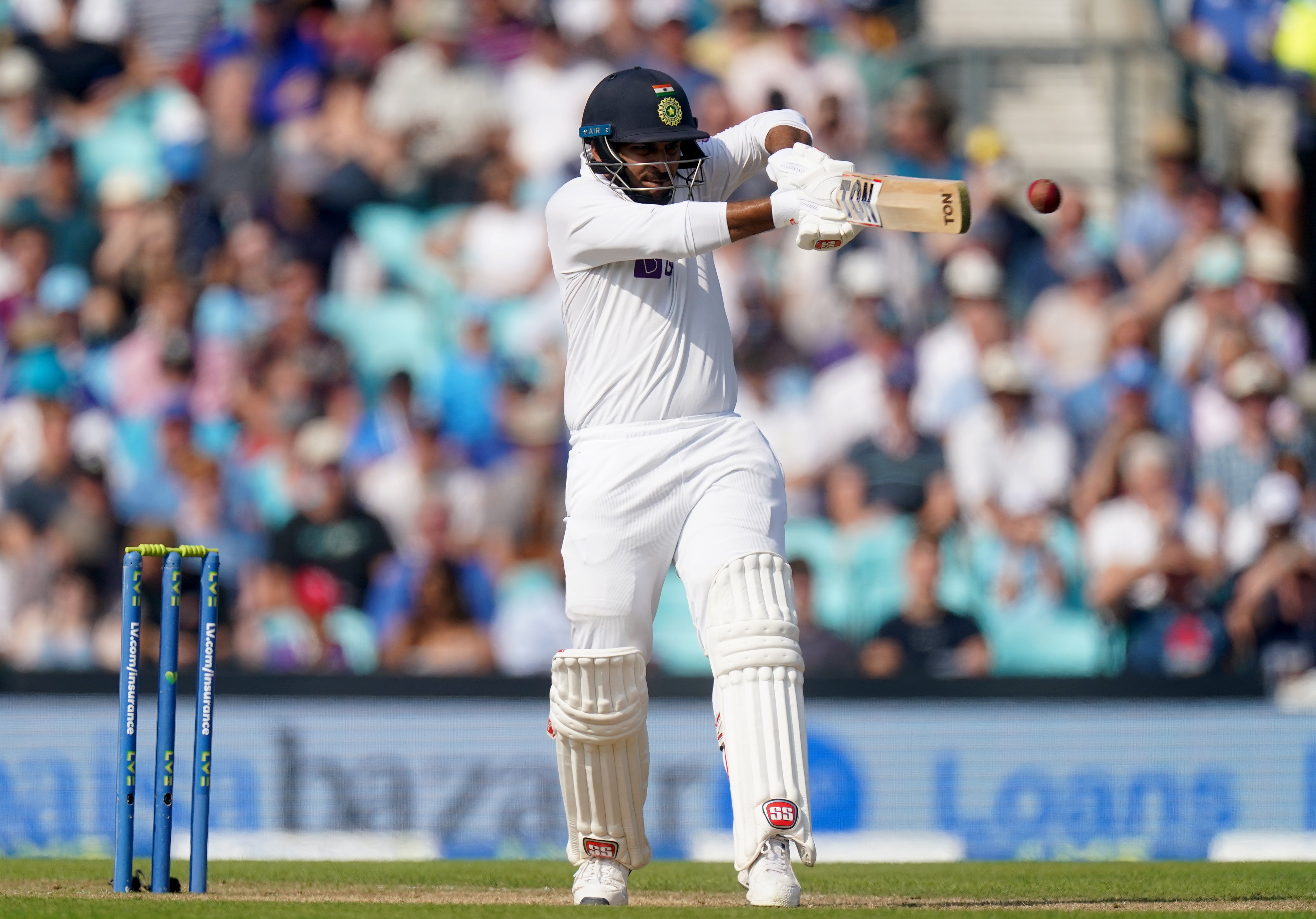 Shardul Thakur hit his second half-century of the Test (Adam Davy/PA)