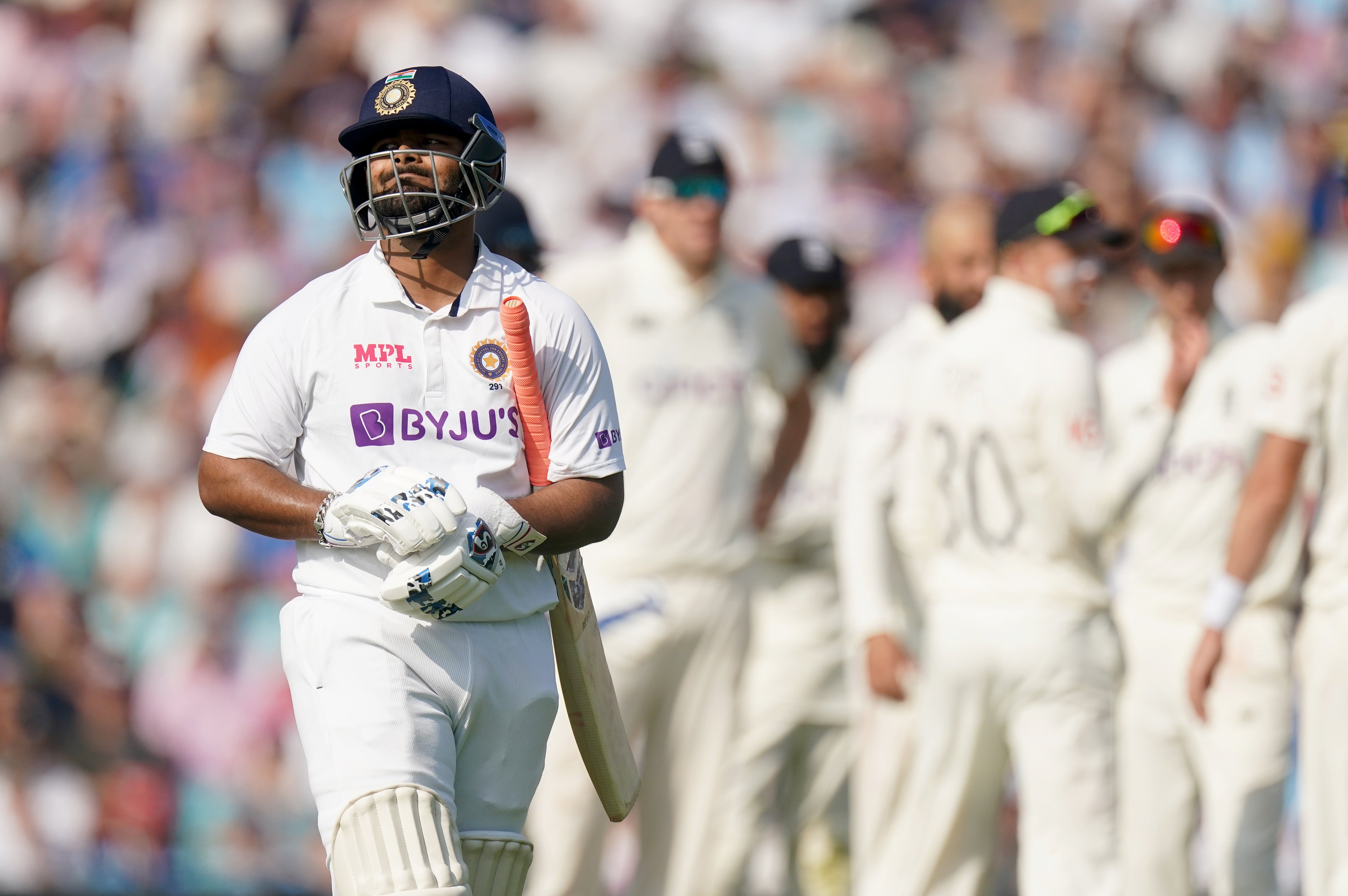 Rishabh Pant gave his wicket away again (Adam Davy/PA)
