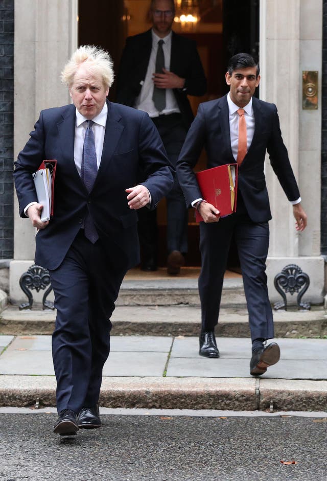 Prime Minister Boris Johnson and Chancellor of the Exchequer Rishi Sunak (PA)