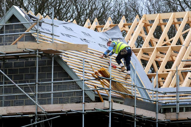 The IHS Markit/CIPS UK Construction Purchasing Managers’ Index gave the sector a score of 55.2 last month (PA)