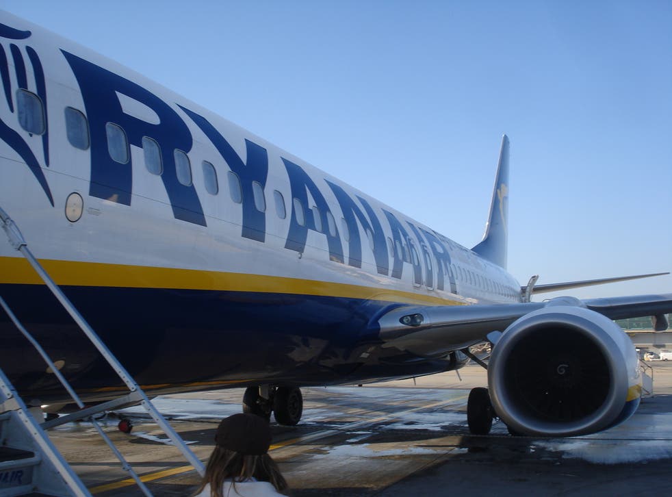 <p>Homeward bound? A Ryanair Boeing 737 at Stansted airport    </p>
