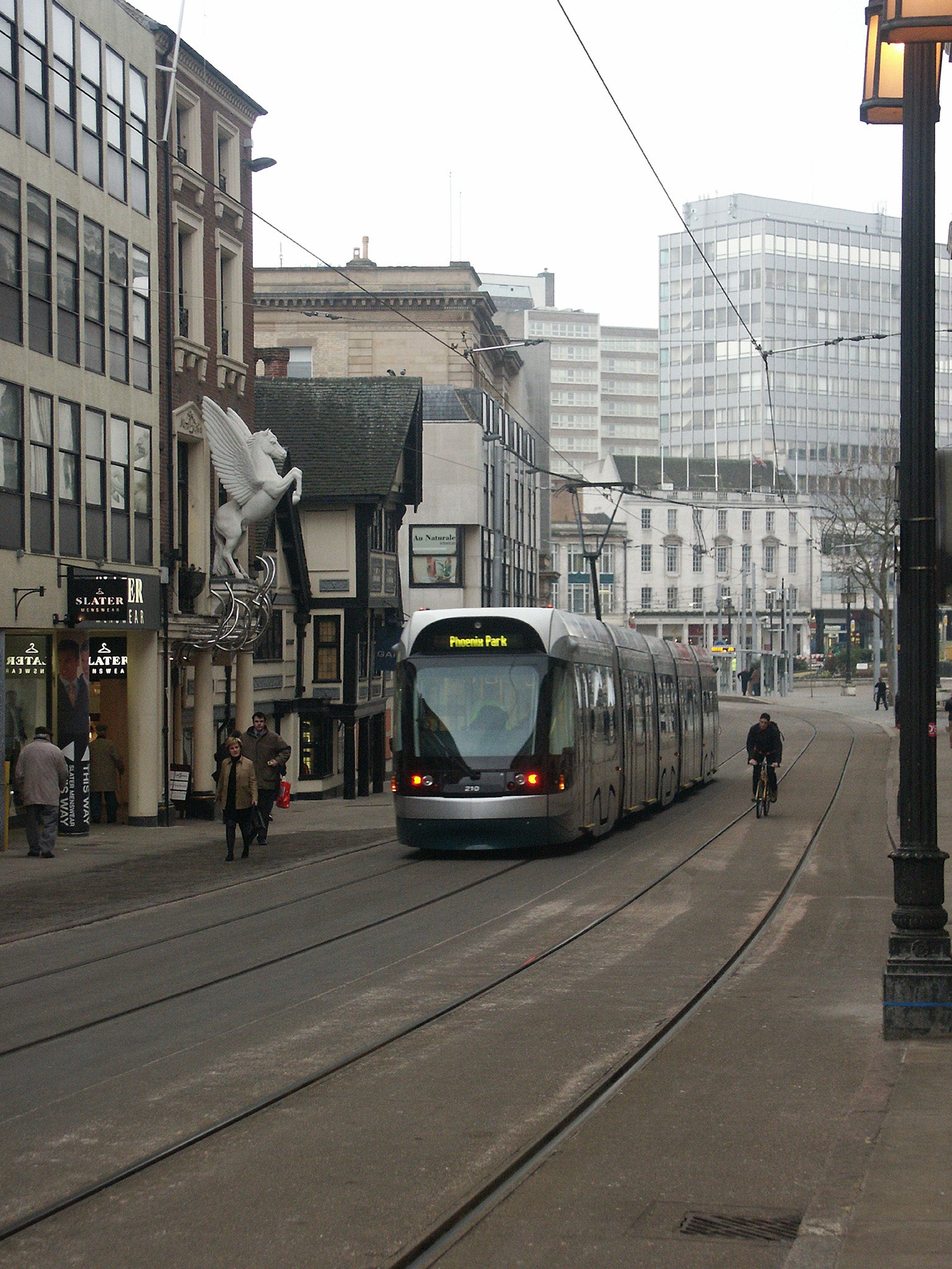 It appears the new tram has done little to bring Nottingham together