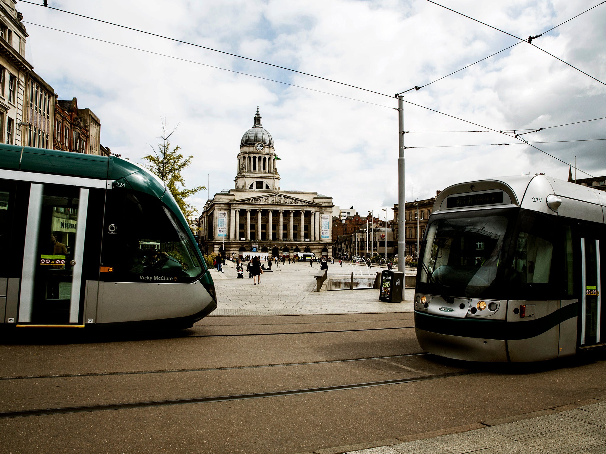 There is a smart new tram system that trundles you from north Nottingham to south but most of what you see in between hardly lifts the mood