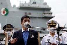 UK aircraft carrier visits Japan for drill amid China worry