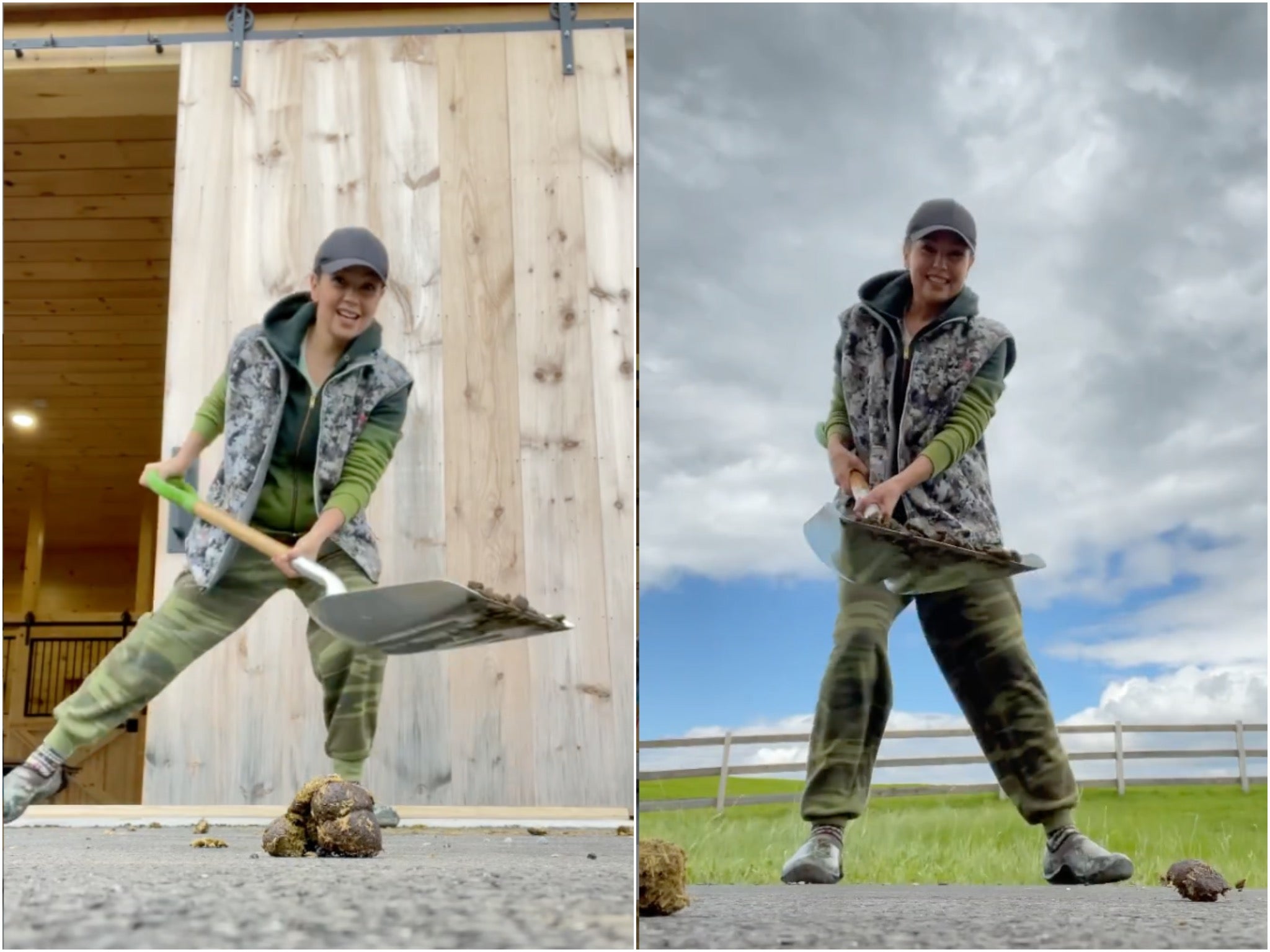 <p>La intérprete sorprendió a sus fanáticos al limpiar los desechos de sus “mascotas”.  </p>