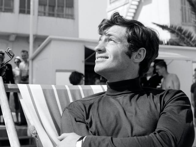 <p>Jean-Paul Belmondo at Cannes Film Festival in 1964</p>