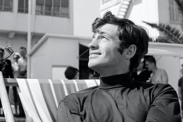 <p>Jean-Paul Belmondo at Cannes Film Festival in 1964</p>