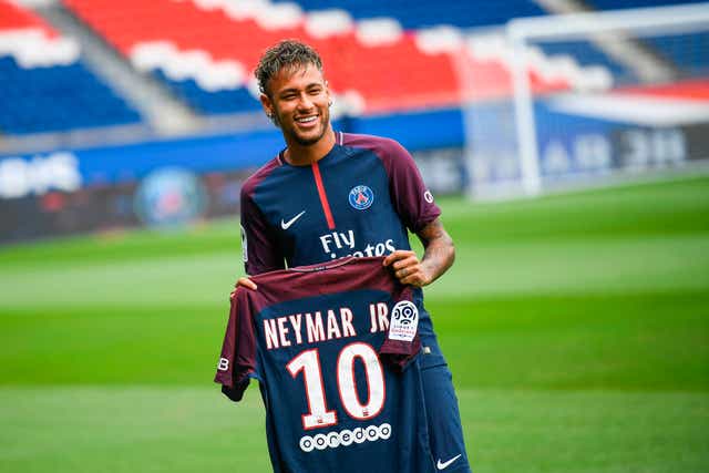 <p>Neymar joined PSG in 2017 </p>