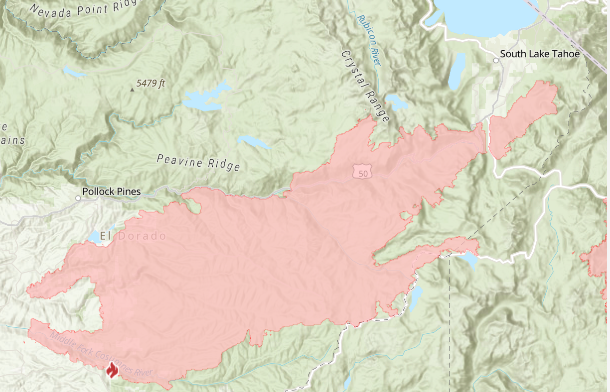 The Caldor Fire has been creeping towards the popular resort towns around Lake Tahoe for the past three weeks after scaling the Sierra Nevada mountains