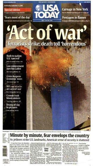 How the world’s newspapers retold the horror of 9/11 on their front ...