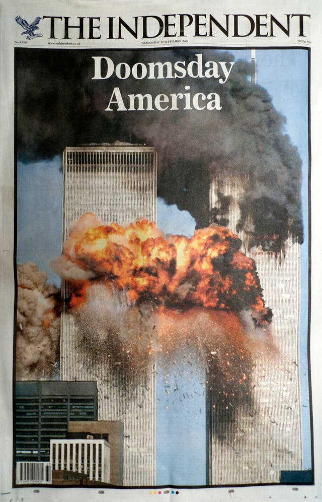 <p>The Independent’s front page on 12 September, 2001</p>